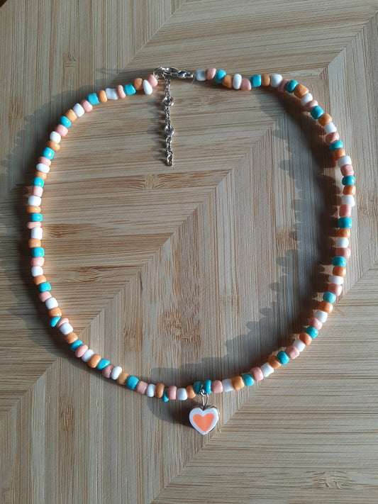 Pastel Hart Ketting